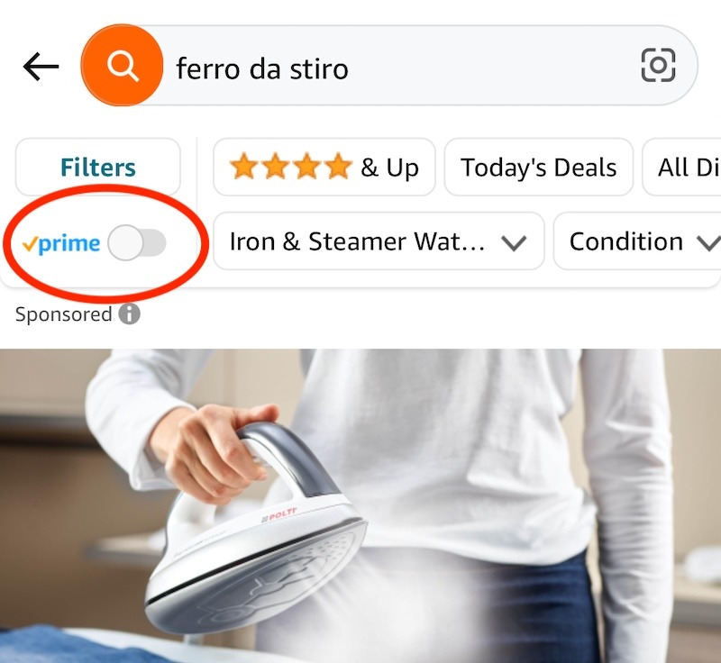 Amazon prime su mobile