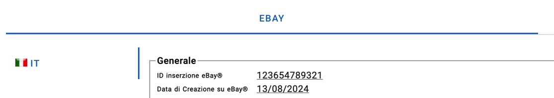 data creazione ebay